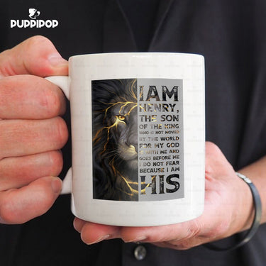 Custom Lion Mug - Personalized Son Of The King Gift For Dad - White Mug